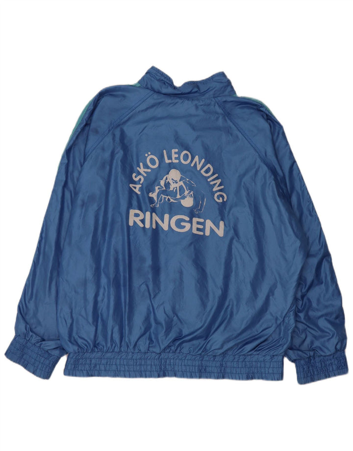 Giacca da ginnastica da uomo con vestibilità ampia grafica Erima, colore blu medio