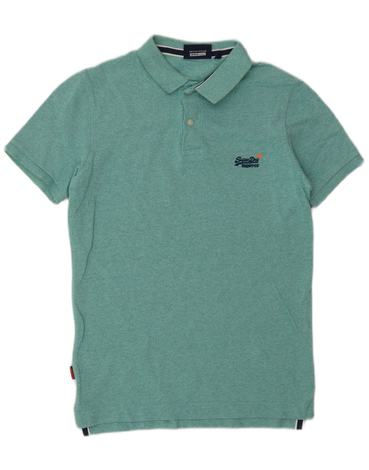 Polo da uomo SUPERDRY piccola in cotone verde