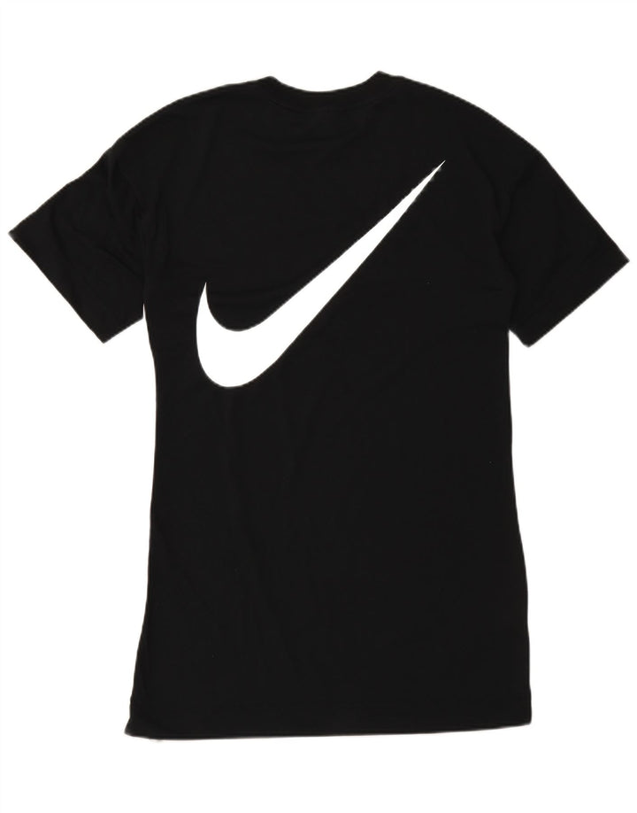 Abito t-shirt con grafica NIKE da donna UK 10 piccolo poliestere nero