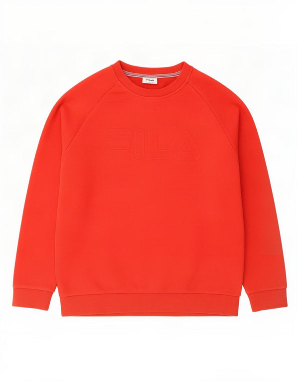 Fila Felpa Uomo Maglione Grande Rosso Cotone