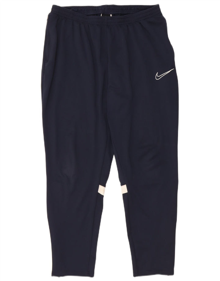 Pantaloni da tuta Nike da uomo XL in poliestere color block blu navy