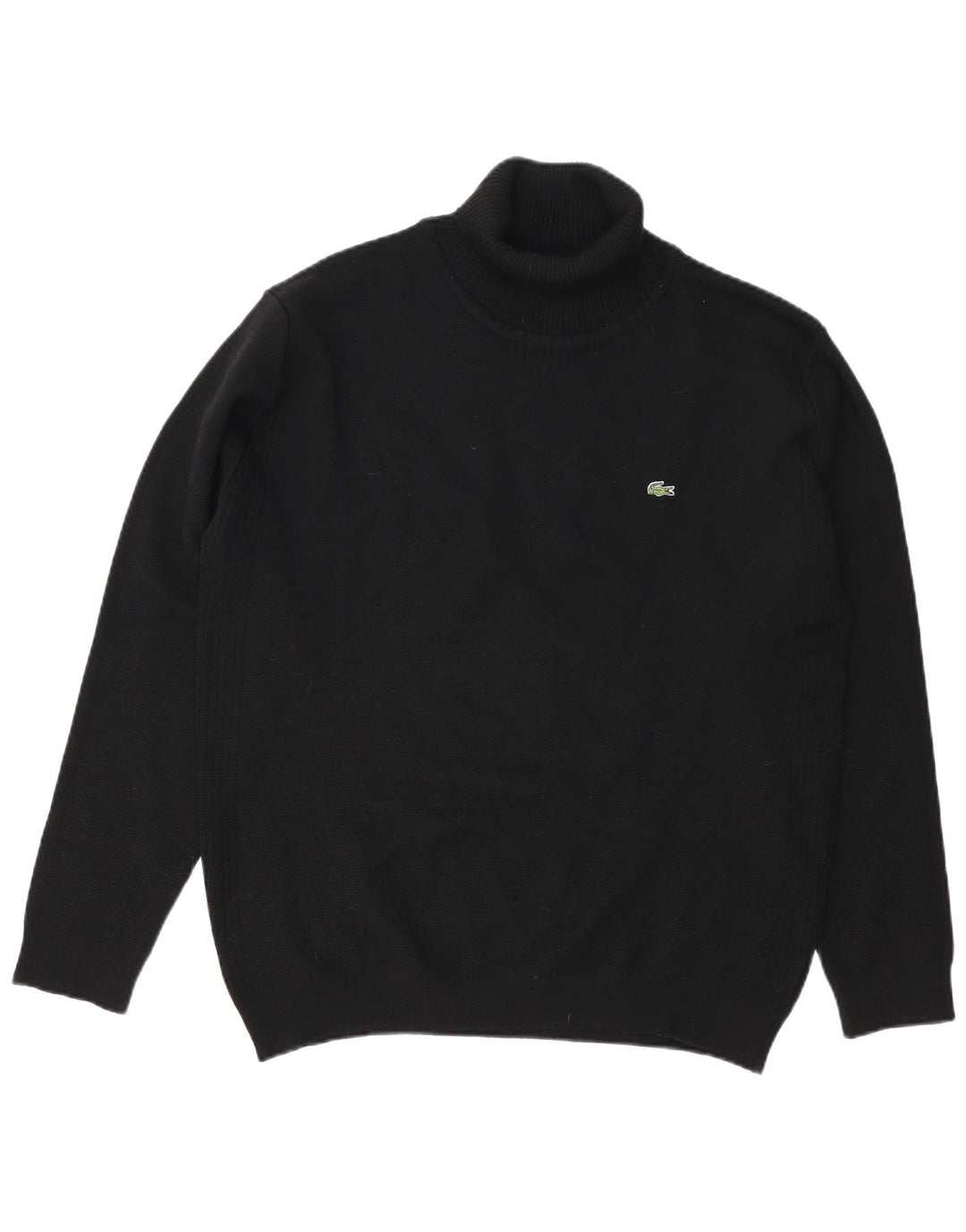 Maglione maglione da uomo a collo alto Lacoste taglia 8 3XL lana nera