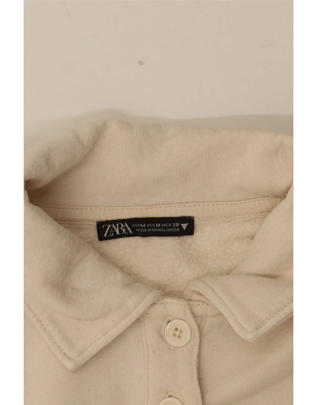 Felpa Zara da donna con collo alto, maglione UK 14, beige medio
