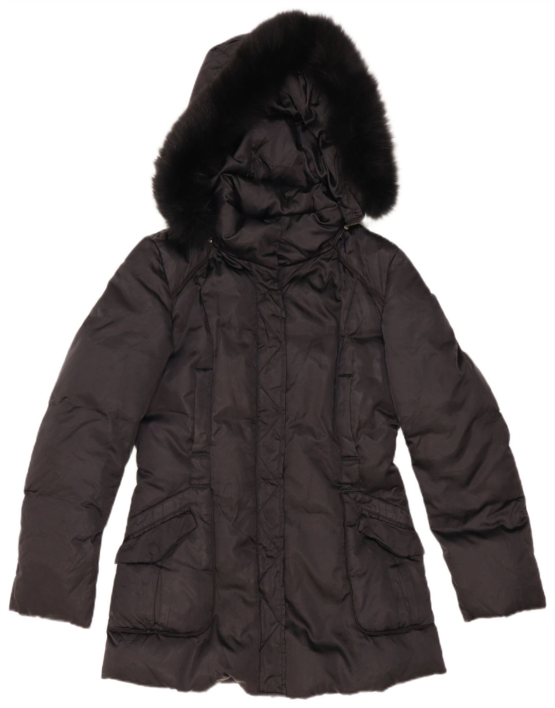 Piumino Donna Trussardi con Cappuccio IT 42 Medium Nero Poliestere