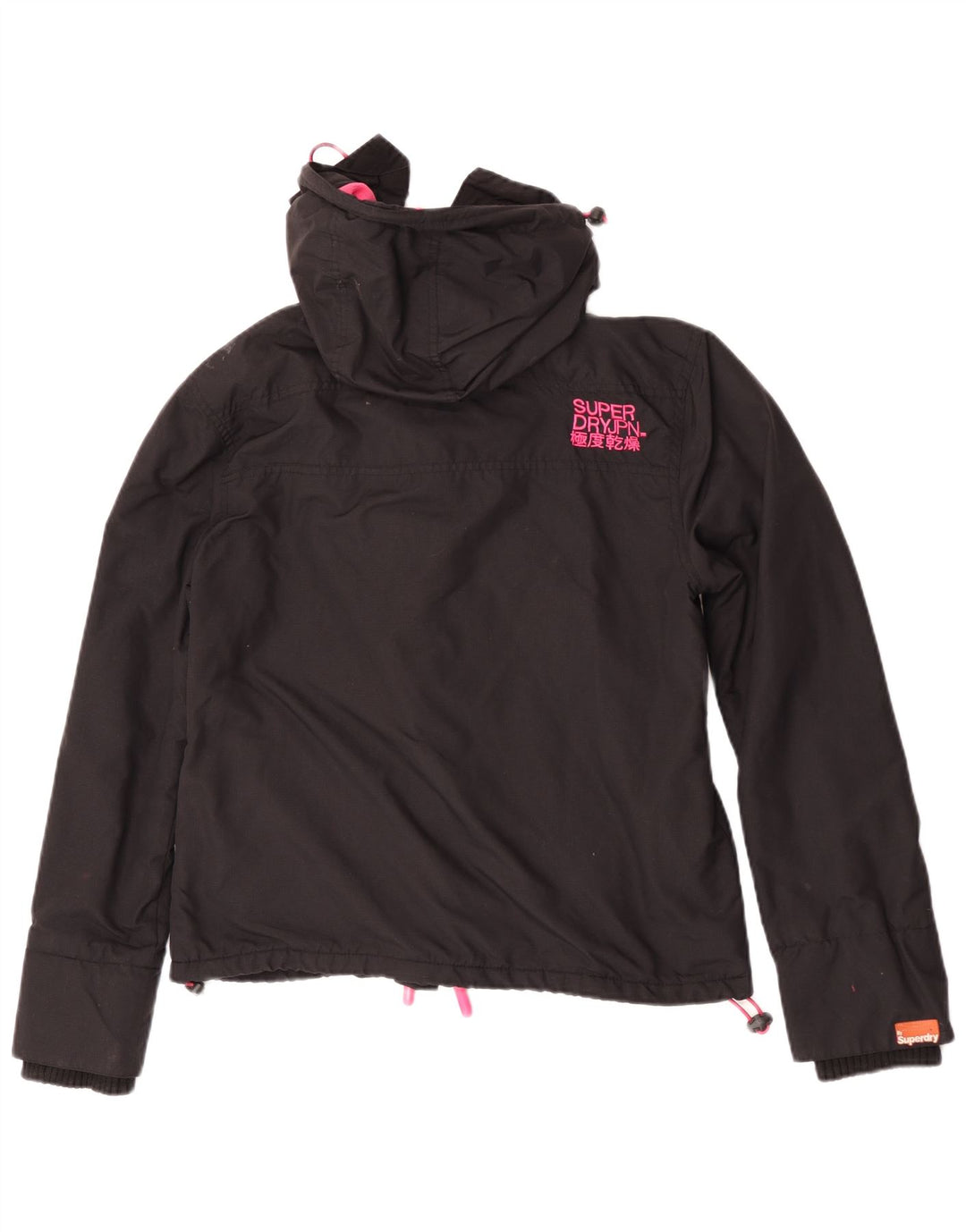 Giacca a vento grafica da donna Superdry UK 16 grande nera