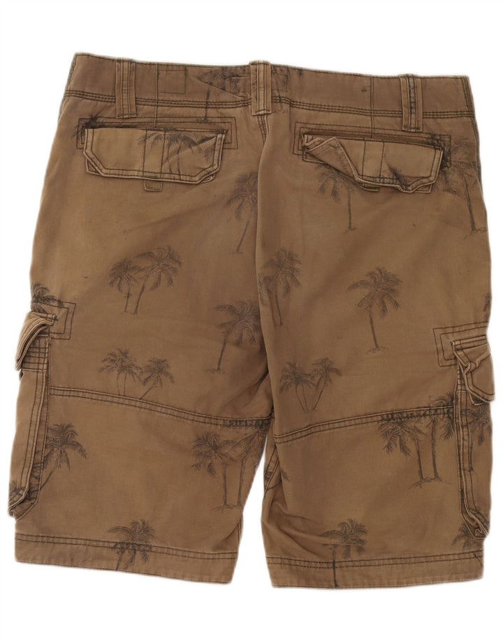 Pantaloncini cargo da uomo Fat Face W34 grande cotone floreale marrone
