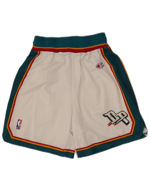 Pantaloncini sportivi Champion da uomo Detroit Pistons 2000-2001 Small White Sports