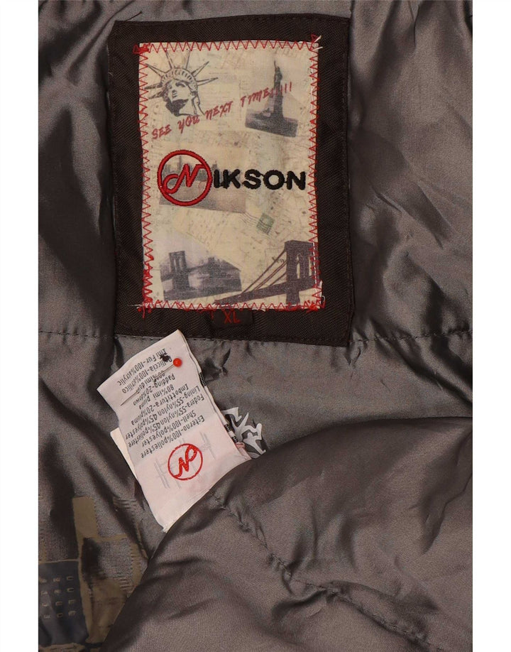 Giacca imbottita da uomo vintage UK 42 XL poliestere marrone