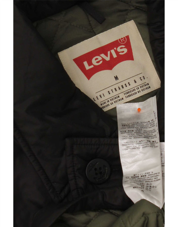 Giacca militare imbottita da uomo Levi's UK 38 nylon nero medio