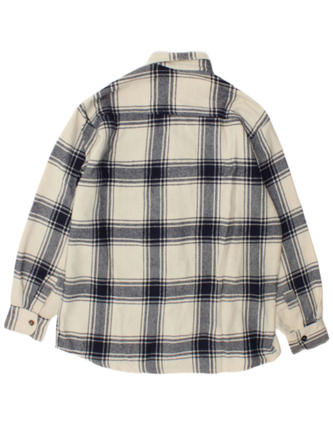 Camicia in flanella da uomo Junior.D XL scozzese bianco sporco