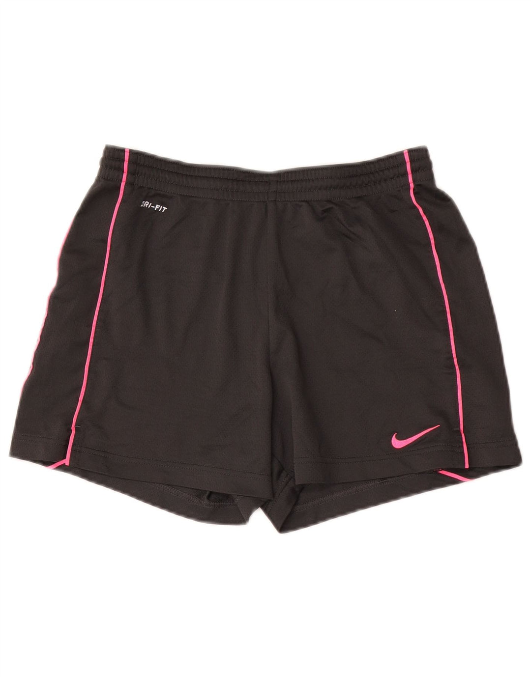 Pantaloncini sportivi Nike Dri Fit da donna UK 10 piccoli poliestere grigio