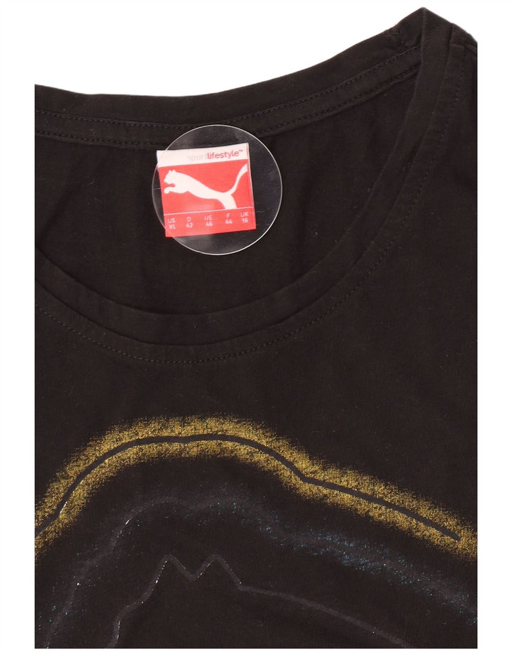 T-shirt grafica da donna Puma UK 16 grande nera
