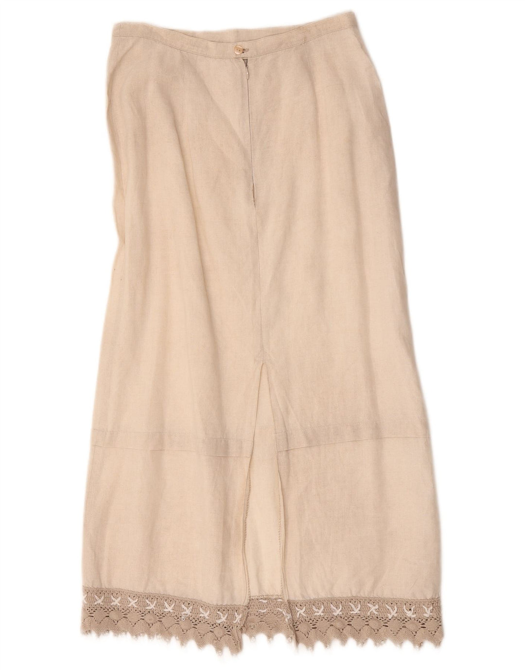 Gonna Longuette Donna L.Pucci IT 44 Media W28 Lino Beige