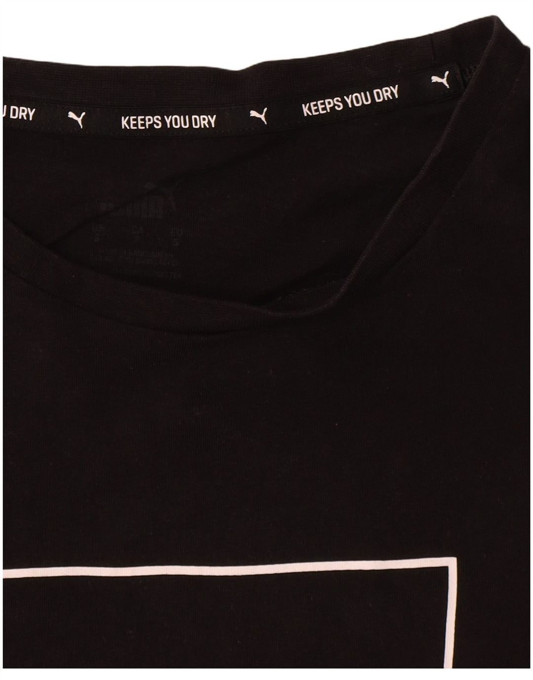 T-shirt grafica da uomo Puma Top Small in cotone nero
