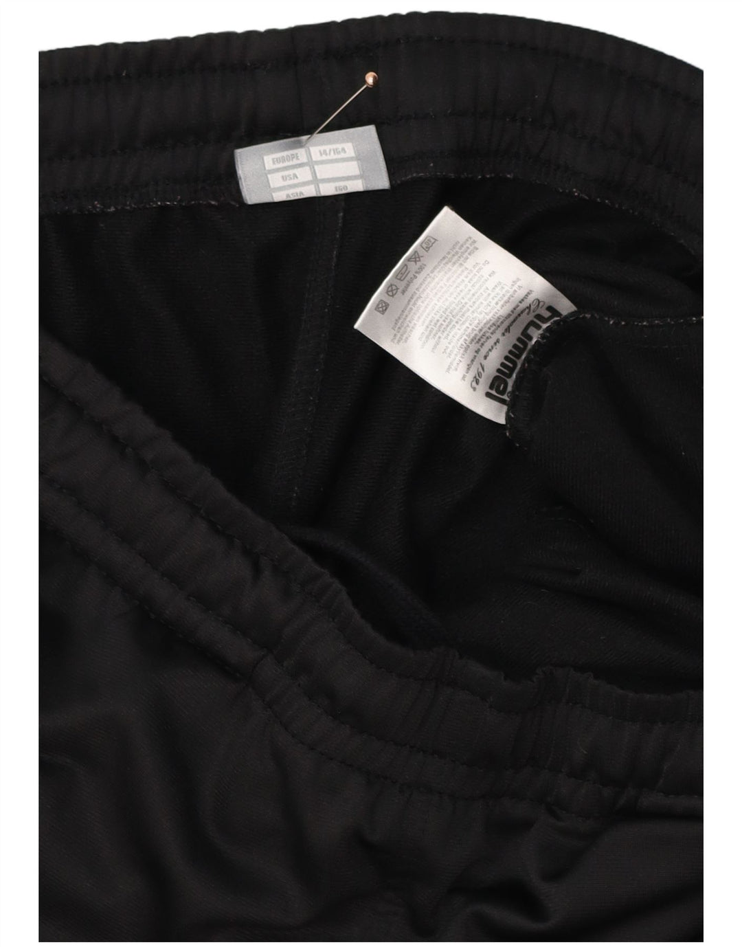 HUMMEL Boys Graphic Tracksuit Trousers Joggers 13-14 Years  Black