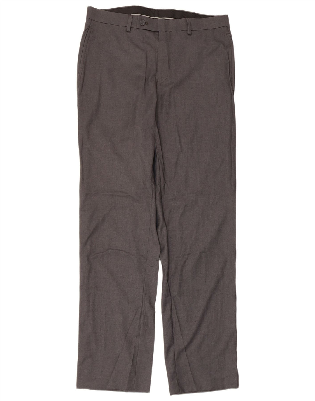 CALVIN KLEIN Pantaloni da abito dritti da uomo W32 L32 Poliestere grigio