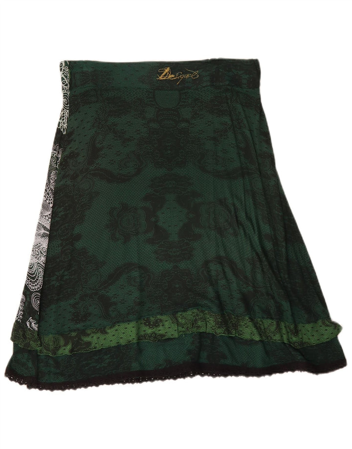 Desigual Gonna a trapezio da donna media W30 verde floreale