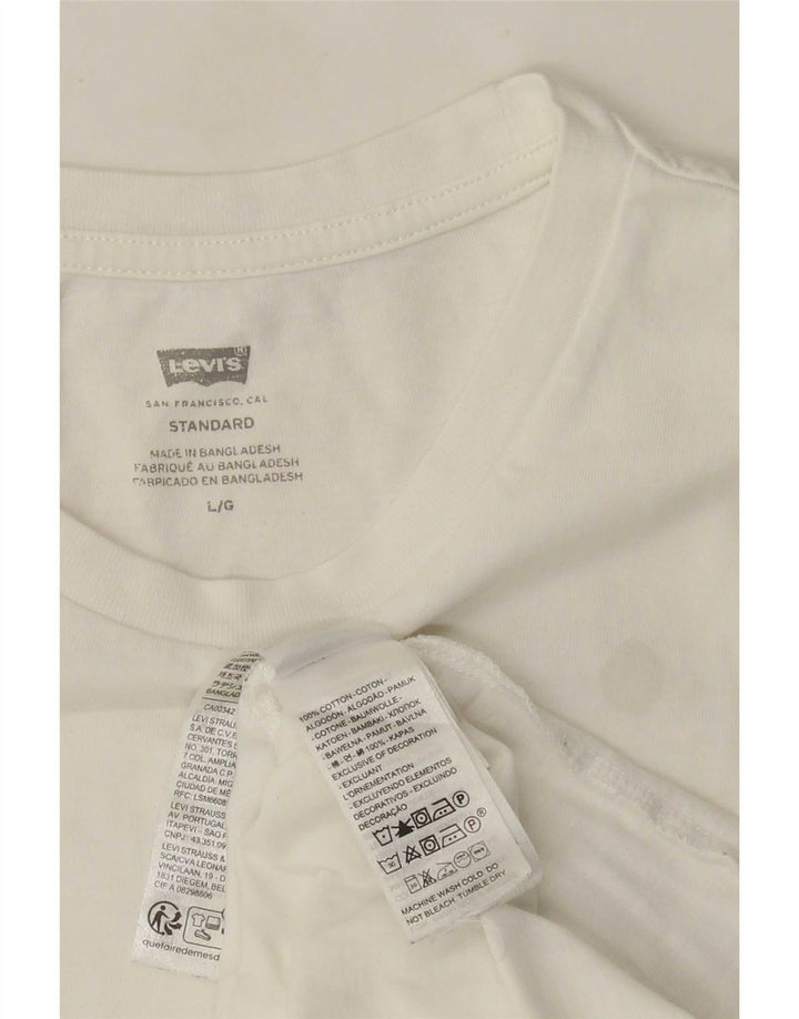 T-shirt standard da uomo Levi's Top grande in cotone bianco