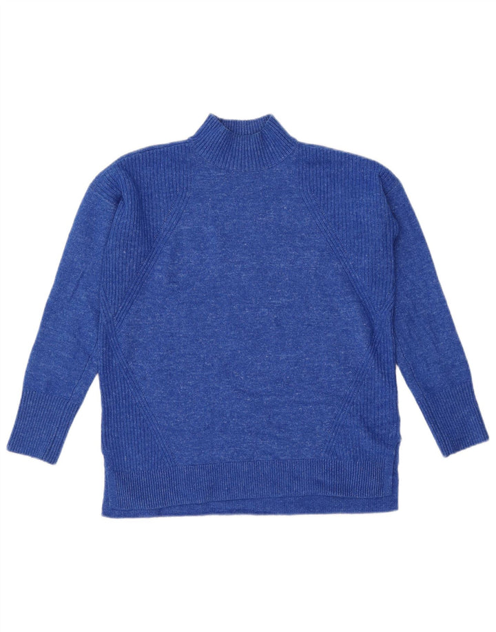 Maglione oversize da donna John Lewis con collo dolcevita UK 8 piccolo blu