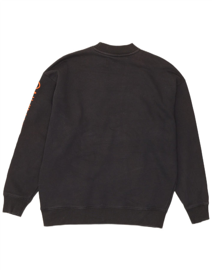 Calvin Klein Jeans Felpa grafica da uomo Maglione piccolo cotone nero
