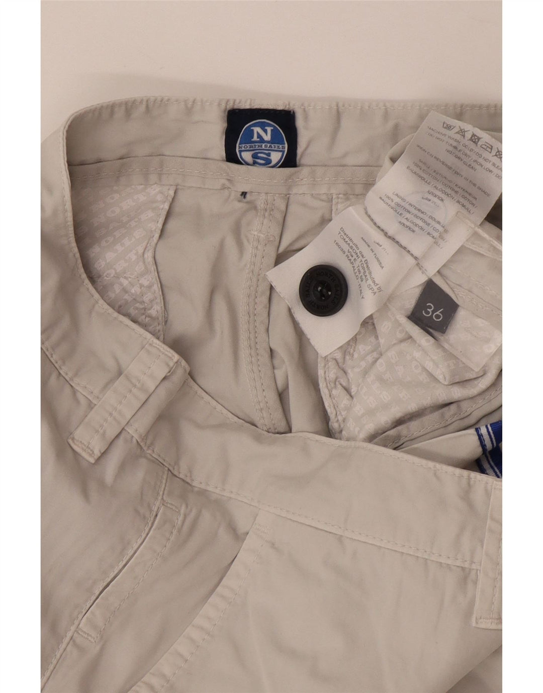 Pantaloncini chino da uomo North Sails W36 grandi in cotone beige
