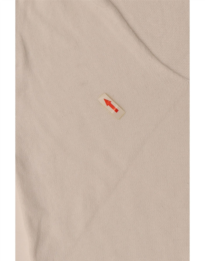 Maglione maglione con scollo a V da donna Lotto UK 12 Cotone bianco medio