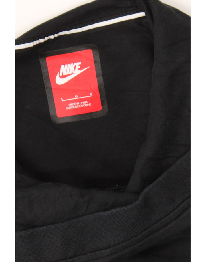 NIKE Mens Hoodie Jumper Large Black Cotton Vintage Nike and Second-Hand Nike from Messina Hembry 