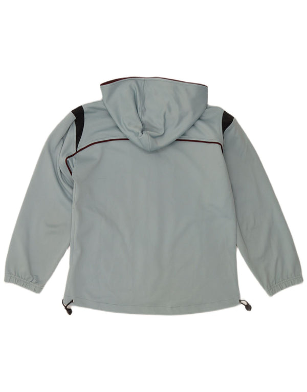 Giacca sportiva da uomo con cappuccio Asics, piccola, in poliestere color block blu
