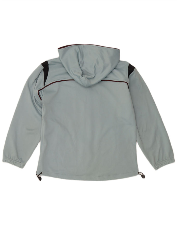 Giacca sportiva da uomo con cappuccio Asics, piccola, in poliestere color block blu