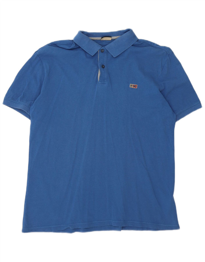 NAPAPIJRI Mens Geographic Polo Shirt XL Blue