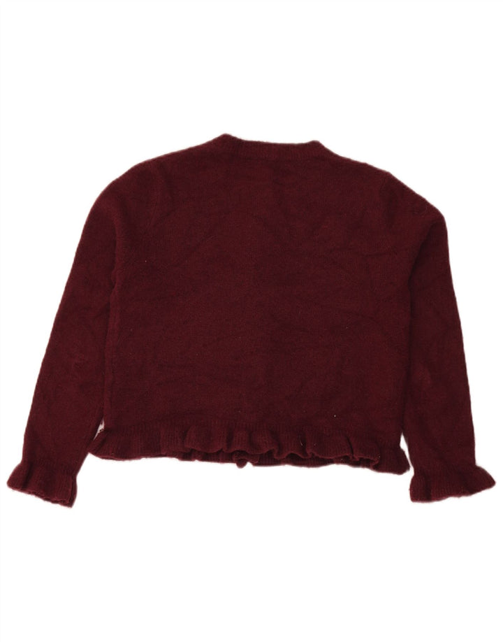 Maglione cardigan oversize corto da donna Zara UK 10 piccolo poliestere marrone