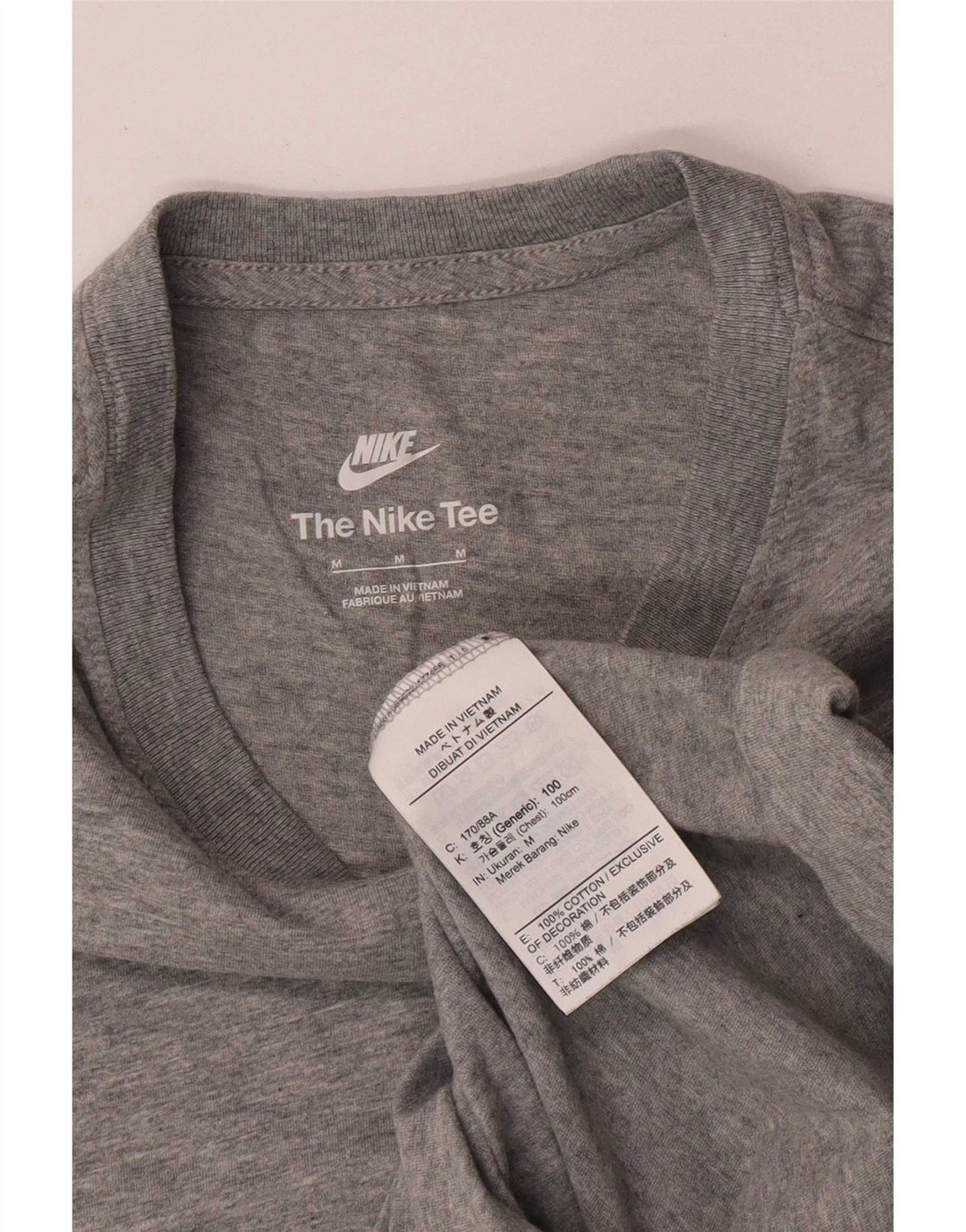 T-shirt Nike da uomo in cotone mélange grigio medio