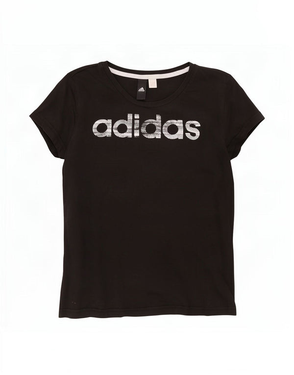 T-shirt grafica da donna Adidas Top UK 12 media nera