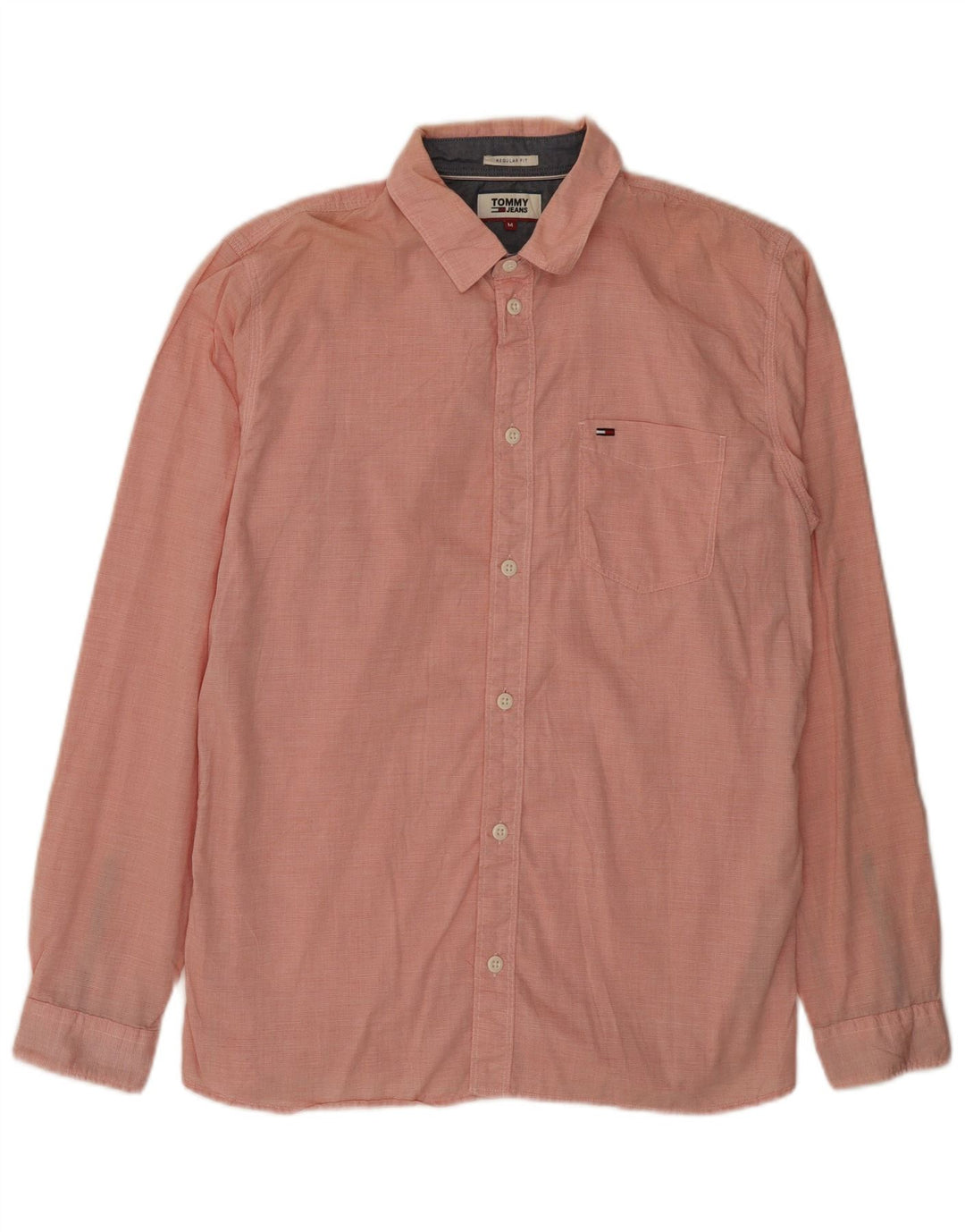 TOMMY HILFIGER Camicia da uomo vestibilità regolare in cotone rosa medio