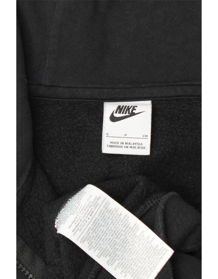 Maglione con cappuccio e zip da uomo NIKE piccolo in cotone nero