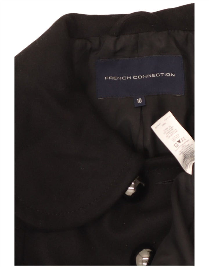 Cappotto da marinaio da donna French Connection UK 10 piccolo in lana vergine nera