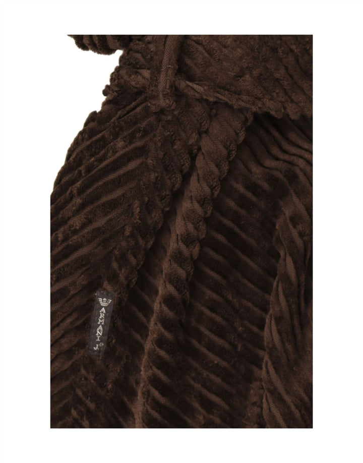 Cappotto in velluto a coste da donna Armani Jeans UK 14 Cotone marrone medio