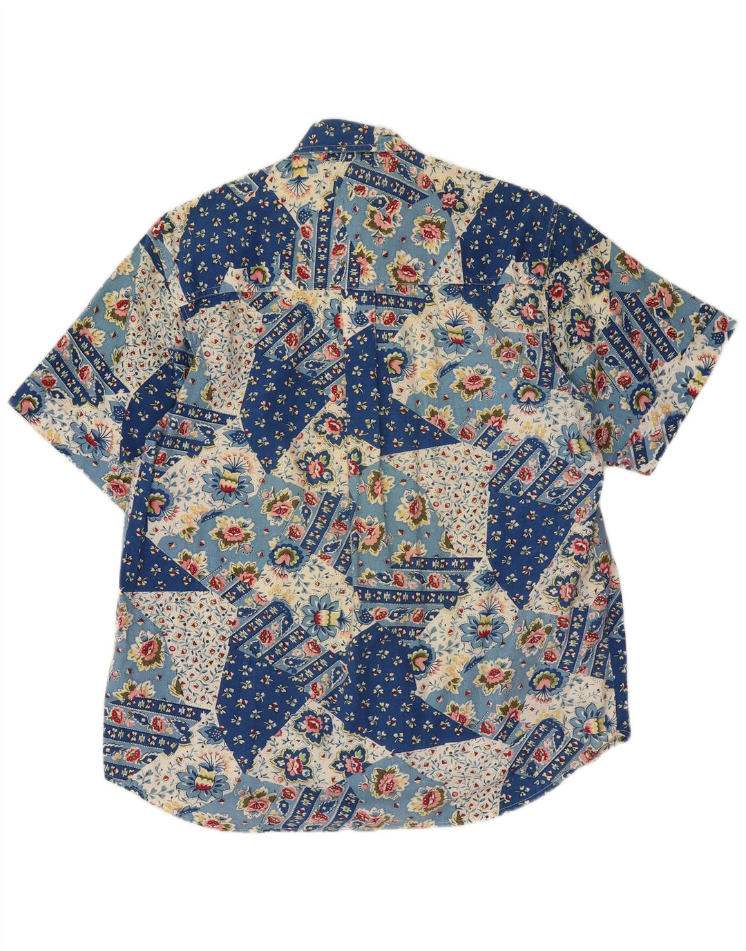Camicia a maniche corte da donna Creativity UK 10 Piccolo cotone patchwork blu