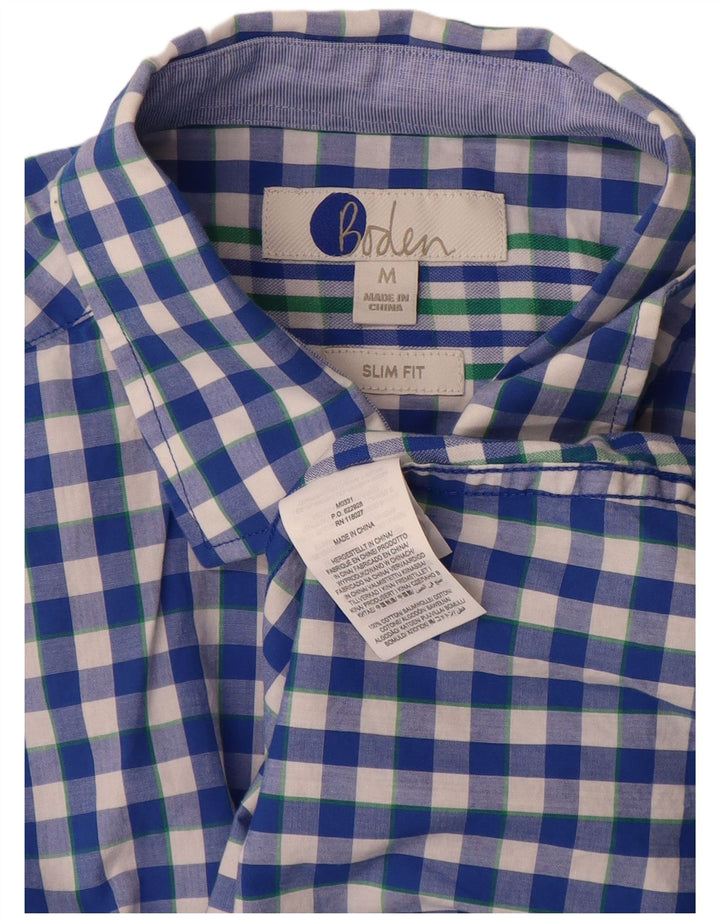 BODEN Camicia slim fit da uomo in cotone a quadretti blu medio