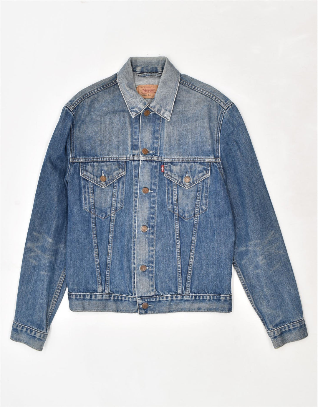 Giacca di jeans da donna LEVI'S UK 14 grande cotone blu