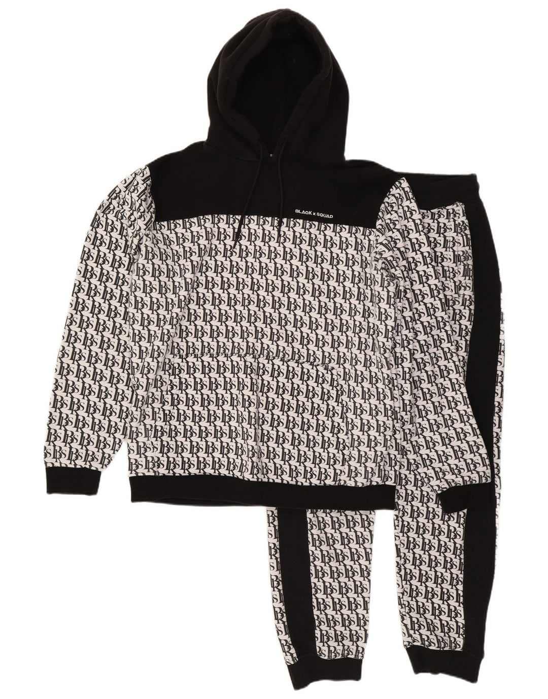 Tuta intera da uomo con vestibilità regolare grafica BLACK SQUAD XL White Colourblock