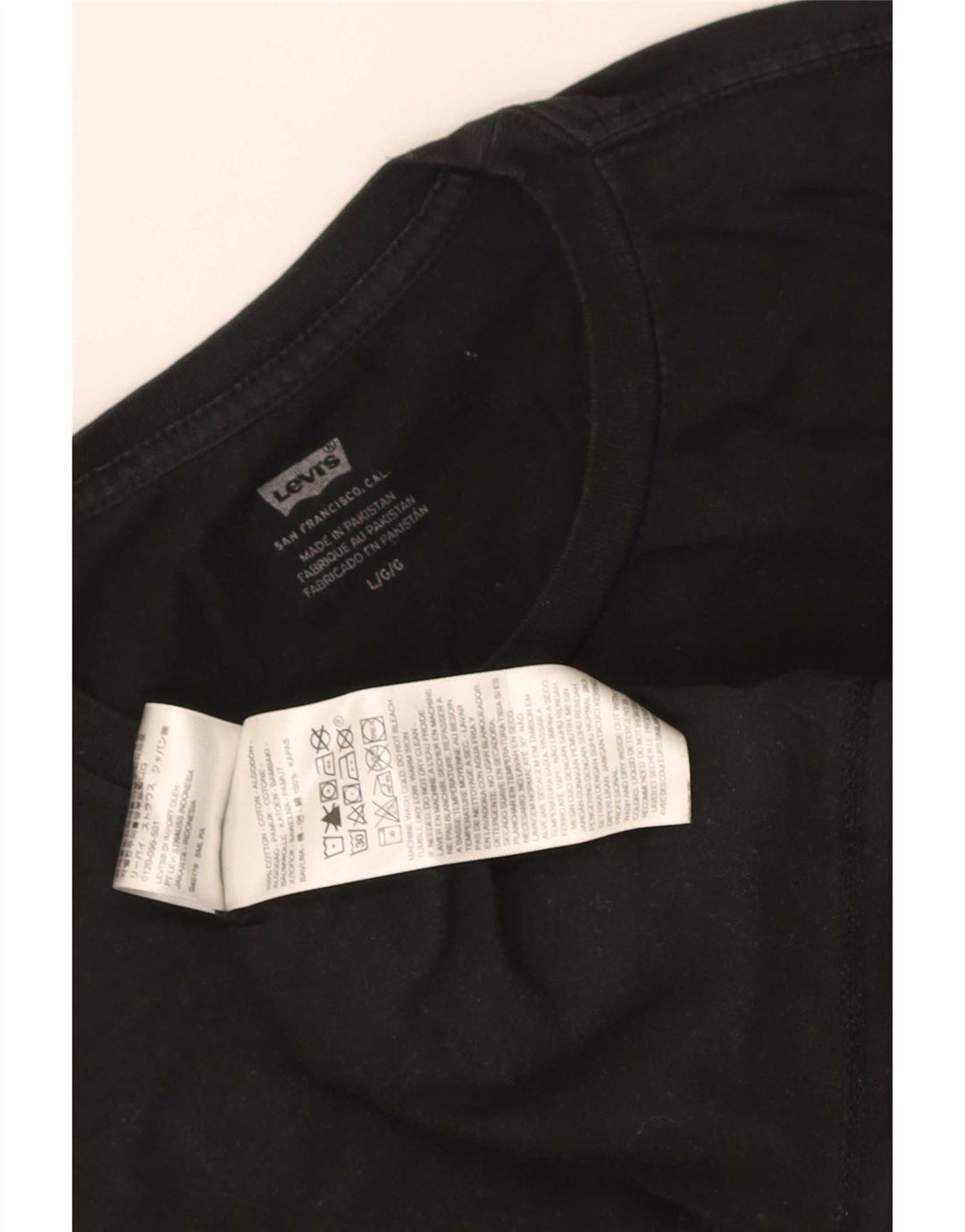 T-shirt da uomo Levi's Top Large in cotone nero