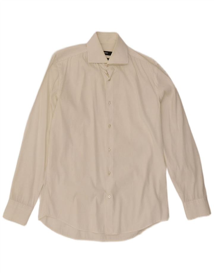Camicia slim fit da uomo Hugo Boss medio bianco sporco