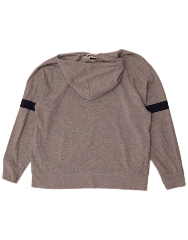 Felpa con cappuccio grafica da uomo New Balance, grande, in cotone color block grigio