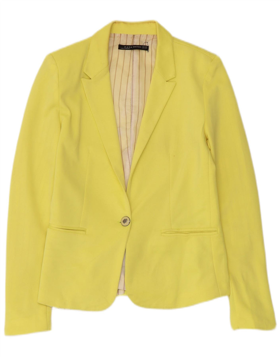 Giacca blazer a 1 bottone da donna Zara UK 6 XS gialla