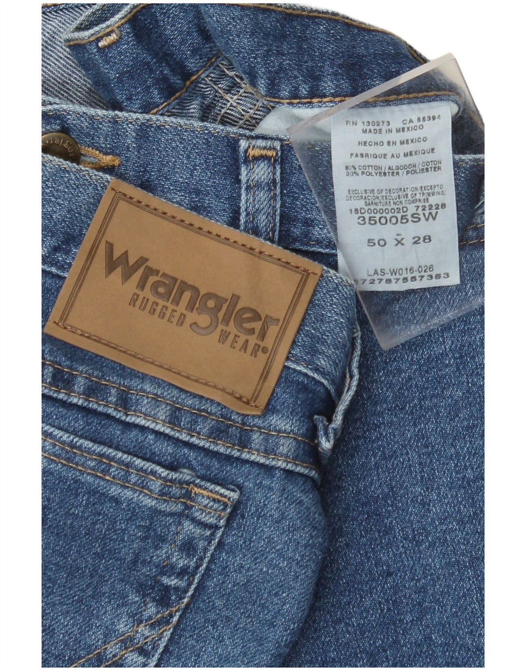 Jeans dritti da uomo WRANGLER W50 L28 cotone blu
