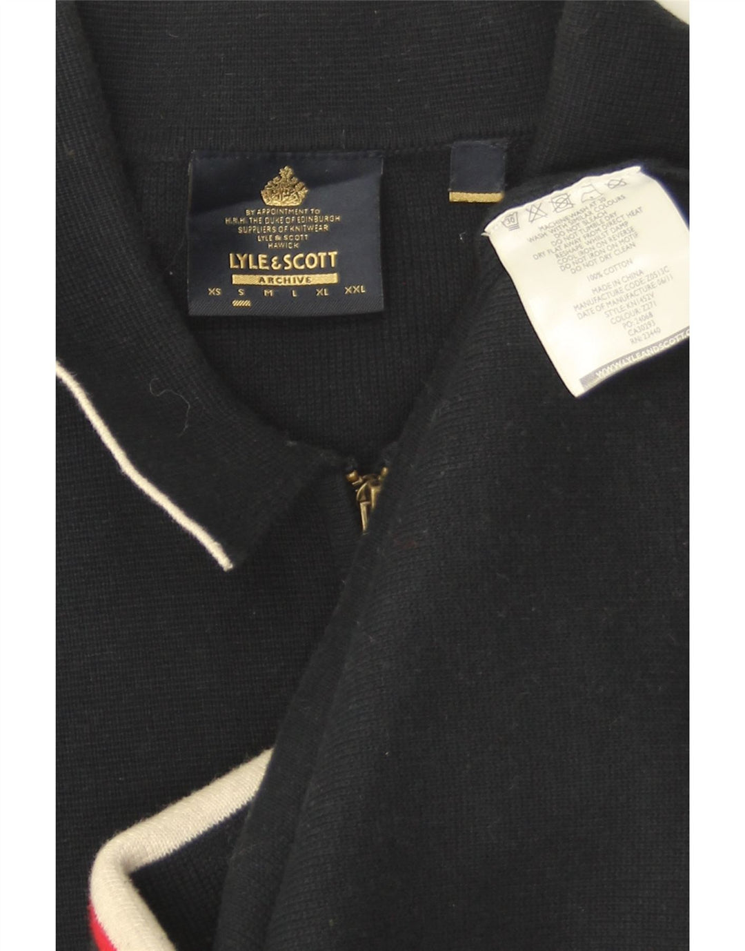 Maglione cardigan da uomo Lyle & Scott piccolo in cotone color block blu navy