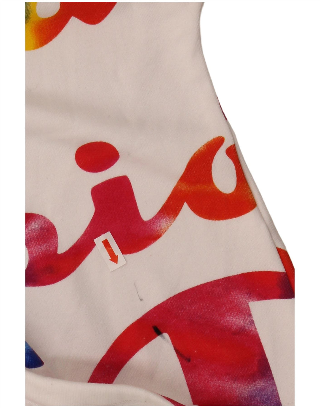 CHAMPION Felpa con grafica corta oversize da donna UK 6 XS Bianca