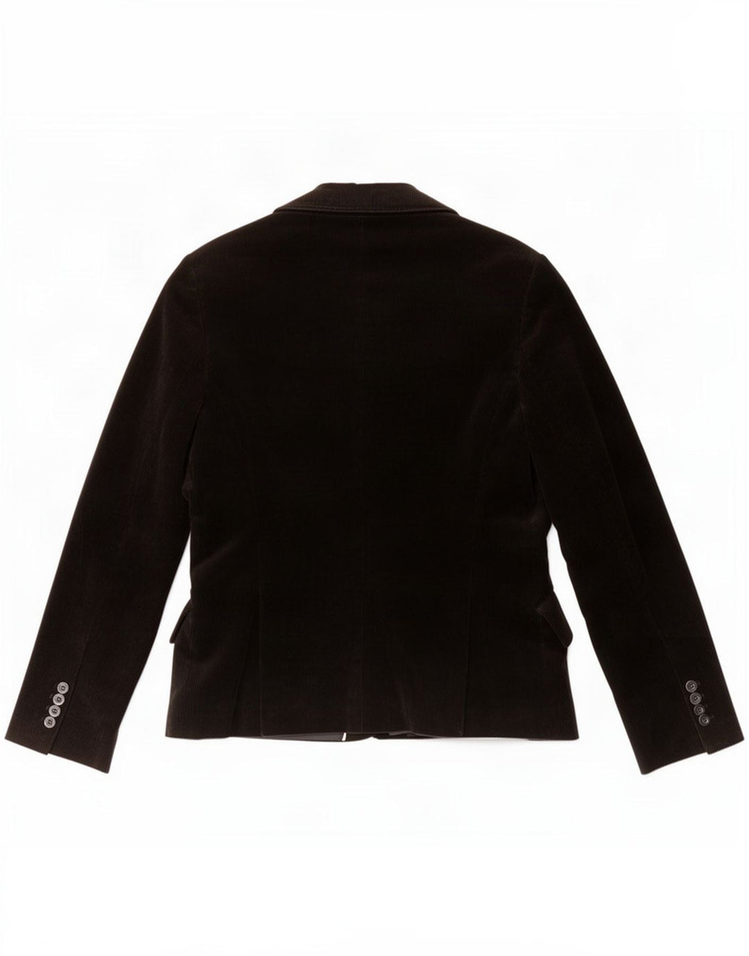 Giacca blazer da donna in velluto a coste a 2 bottoni Zara EU 42 grande cotone nero