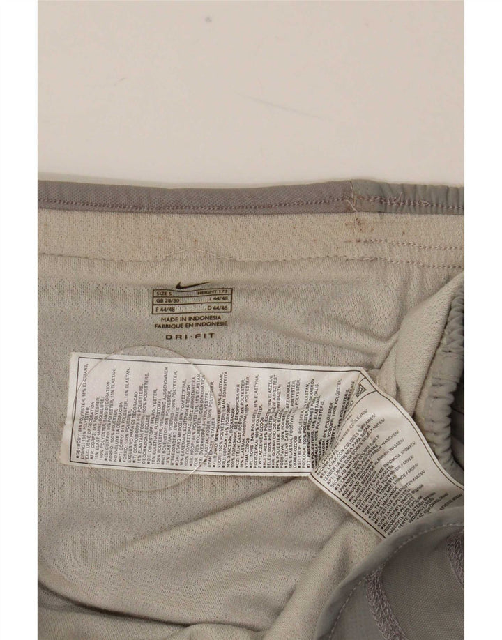 Pantaloncini sportivi Nike Dri Fit da donna UK 10 piccoli poliestere grigio